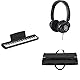 Yamaha P-145 Digitalpiano mit 88 abgestuften Hammer-Kompakttasten, im Paket mit HPH-150-Kopfhörern und SC-KB851 Klaviertasche