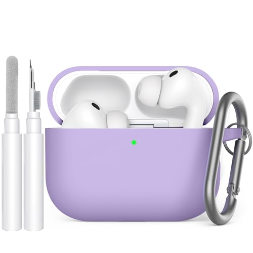 AhaStyle AirPods Pro 3 �P�[�X�J�o�[ (2025) �N���[�j���O�L�b�g�t�� �\�t�g�V���R�� AirPods Pro ��3����P�[�X [�J���r�i�ƃX�g���b�v�ǉ�] Apple AirPods Pro ��3���� 2025�N���f���p �t���{