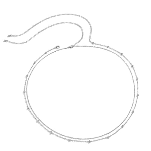 Lot de 2 chaînes de ventre réglables pour femme et