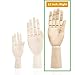 Tassteen Wooden Hand Model Hand Figurines Rotatable Joint Drawing Sketch Mannequin Miniatures Desktop Room Decoration 12 Inch