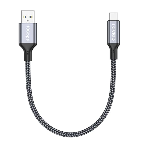 RAVIAD Cable USB Tipo C, Cable USB C 0.5M, USB 3.2 Gen 2 de 10Gbps Cable Tipo C Carga Rápida y Sincronización Compatible con iPhone 17 16 15 Plus Pro Max, Galaxy S25/S24/S23, Huawei P60, Google Pixel