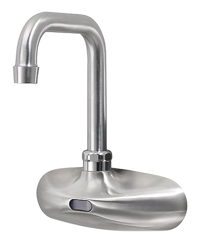 Krowne 16-670 Krowne Royal Series Electronic Faucet, Wall Mount, 4-1/2" Double Bend spout, 4" Centers, Infrared Sensor, Battery Powered (4 AA Alkaline 1.5V Batteries) or Power Supply image 2
