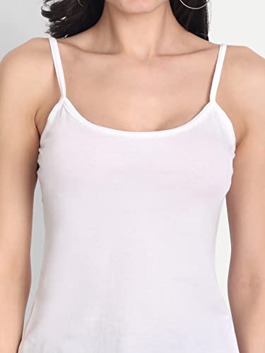 Image of Aimly Women's Regular Fit Cotton Camisole Slip Spaghetti | Combo Pack of 2
