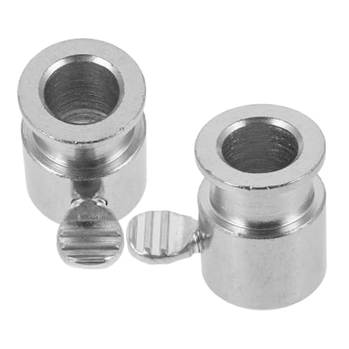 Alasum 2 piezas Accesorios Parrilla Barbacoa Manguitos para Varilla de Asado de Metal Cromado Soporte para Tenedor de Barbacoa Fácil de Instalar y Limpiar para Cocinar Carne