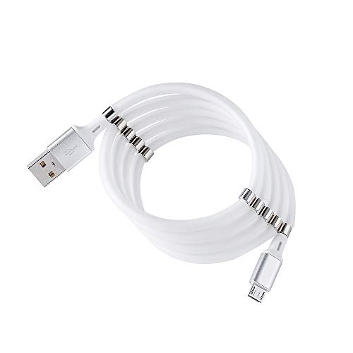 Magic Cable, 6 Foot ownta Magnetic Charging Cable, Lighting Charging Wire Redesigned Absorption Nano Data Cables Compatible with iPhone/Samsung/iPad Mobile Phones ?6 Foot?