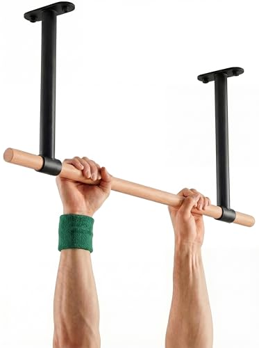 KFA8 Klimmzugstange Decke - Pull Up Bar aus Holz - einfache Deckenmontage