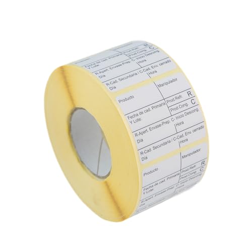 Hostelnovo - 1000 Etiquetas Adhesivas Congelador en Rollo - Fechado en Frío - Uso Doméstico, Hostelería e Industria - 47 x 40 mm