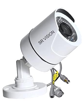 SR VISION Night Vision Bullet CCTV Camera Compatible with All DVRs 2.4MP Bullet Camera and UTC, AHD, HDCVI, TVI, CVBS, and HDCVI