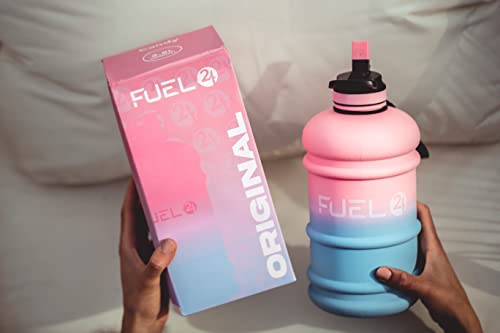 Bouteille d'eau de 2,2 L Fuel24 résistante aux chutes avec bouchon Pop