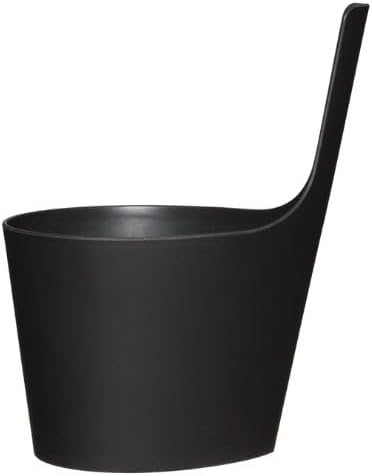 Rento Pisara Straight Handle Sauna Bucket, Sauna Bucket, Straight Handle, Recyclable Biocomposite, 5 Liters (Black)