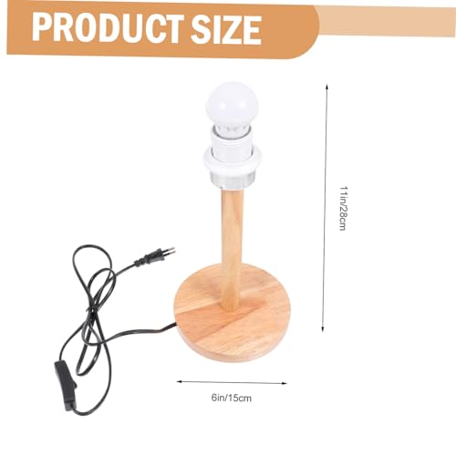 Socle de Lampe en Bois E27 Élégant Accessoire Finition Premium
