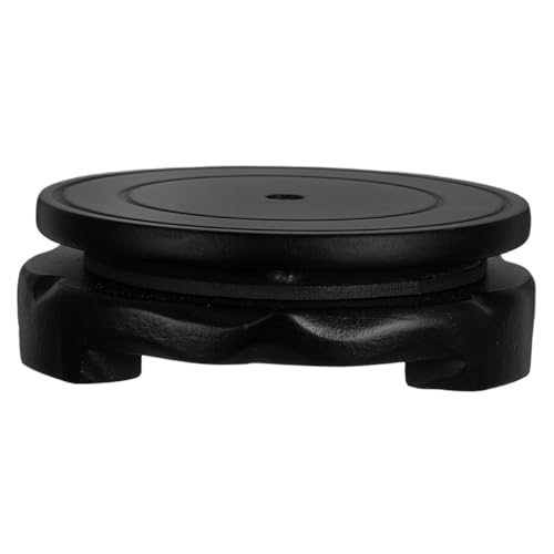 UKCOCO Cirkelvormige Houten Vaas Aquarium Tafellamp Theepot Base Rotatie Planten Plank Ronde Stand Voor Plantenbloempot Vissen Tank Base Display