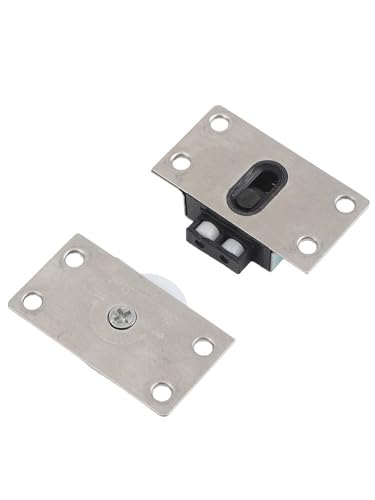 Lagomloot Roulette de porte coulissante en acier inoxydable, poulie robuste pour meubles de chambre à coucher, système de rouleau de placard suspendu lisse