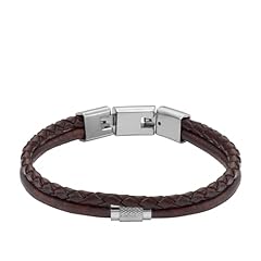 Brown Braided Multi w/ Silver Rondelle