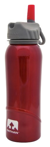 Nathan Stainless Steel 700 mL Flip Straw Bottle