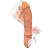 Adult Toys New Powerful 10 Modes Finger Vibration Adult Tool for Women Today Silent Soft Sensory 10 Modes Realistic Powerful Travel Rechargeable Electric Dual Head Machine (Skin Color)