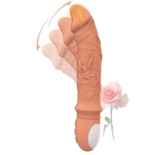 Adult Toys New Powerful 10 Modes Finger Vibration Adult Tool for Women Today Silent Soft Sensory 10 Modes Realistic Powerful Travel Rechargeable Electric Dual Head Machine (Skin Color)