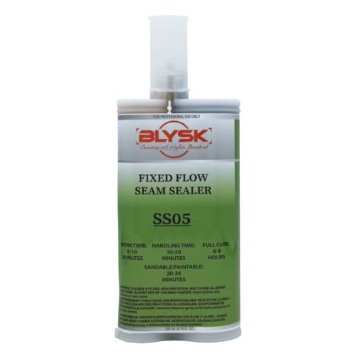 BLYSK Fixed Flow Seam Sealer Gray SS05, Semi-Flexible, Excellent Adhesion to Bare Metal, Primed Metal, SMC, FRP, Fiberglass, Aluminum, and Plastics 200 ml/6.75 fl oz. Cartridge (3)