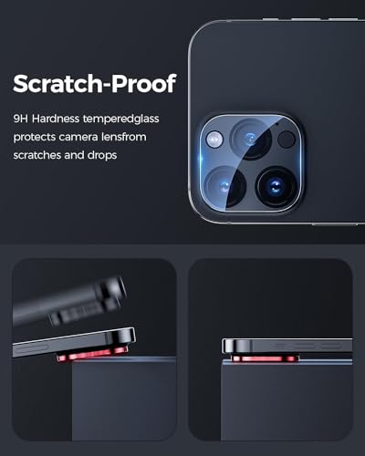 Image of PremiumiPhone 15 Pro Max Tempered Glass With Camera Lens Protector-Ultimate Protection Kit Edge To Edge Screen Protector ForiPhone 15 Pro Max 9H Hardness Ultra Hd Anti-Scratch Case Friendly