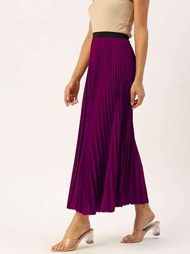 Image of OTABU | Women Accordian Pleat Maxi Flared Skirt