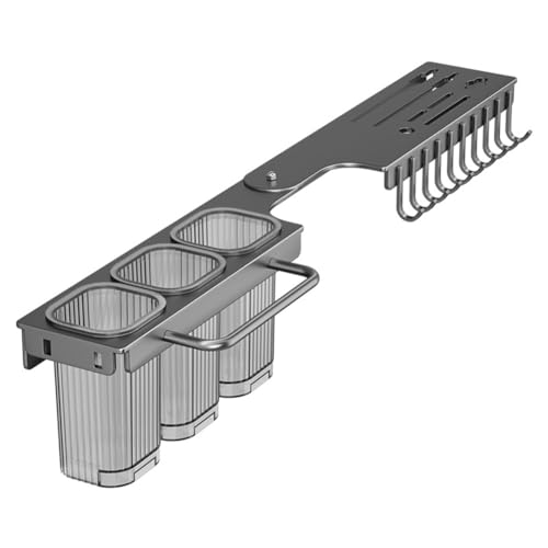 Qerwsdty Porta Cuchillos Multifuncional de Pared: Estante Plegable para Cocina, Incluye Tubo para Palillos y Almacenamiento para Cortadores
