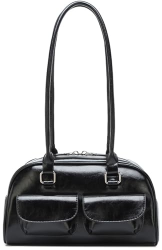 Y2K Shoulder Bag for Women Black Small Purse Brown Purse Trendy Purse Retro Women's Shoulder Handbags Purses