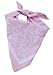 Baby's Breath Bandana in Pink, Hand Printed Handkerchief, 100% Cotton, Hair Scarf, 22