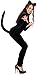 Balinco Cat Woman mit Katzenohren Haarreif Cat Ears + Katzenschwanz Kostüm für Damen / Frauen und Mädchen zum Karneval