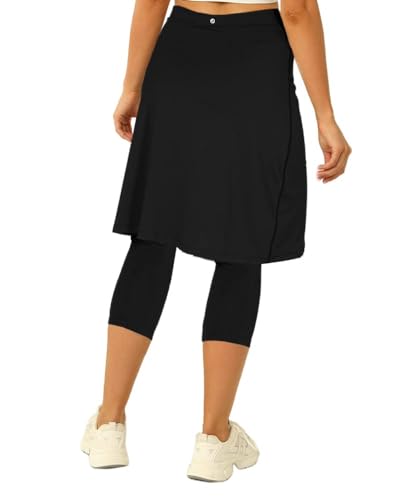 Aurgelmir Knee Length Womens Golf Tennis Skirts with Capri Legging Athletic Running Outdoor Workout Skorts with Pocket3