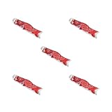 5のセット日本の飾り風船鯉のぼり旗鯉のぼりセイルフィッシュ50cm赤