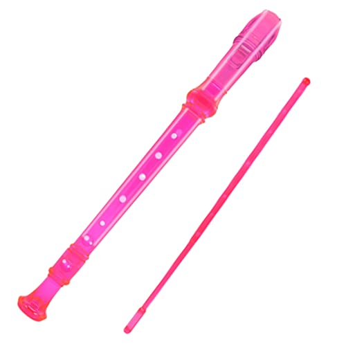 Flauta dulce soprano de Gran Alcance, Transparente estilo 8 agujero con varilla de limpieza, para...