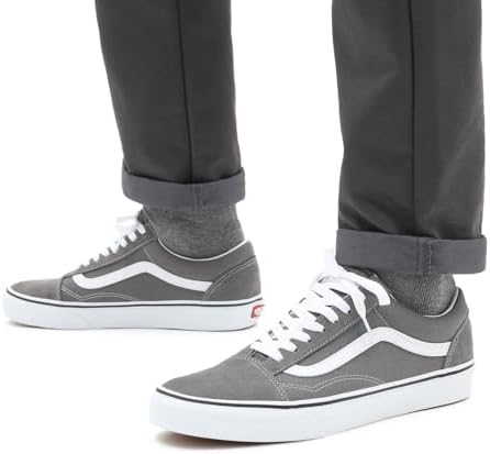 Vans U Old Skool Sneakers Pewter/True White Men Size 9.5 | Image 2
