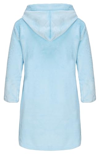 Image of Girls Soft Fleece Robes Plush Hooded Bathrobes Sleepwear for Kids 2-16 Years
