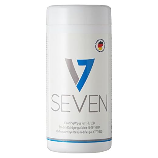 V7 TFT & LCD Toallitas de limpieza - Kit de limpieza para ordenador (Paños húmedos, LCD/TFT/Plasma)