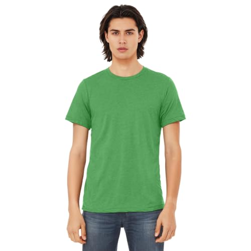 Image of BELLA+CANVAS Unisex Adults Triblend Crew Neck T Shirt (2XL) (Green)