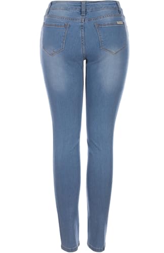 2LUV Women's Five Pocket Slimming Stretchy Skinny Denim Jeans Light Blue 73