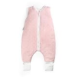 Ehrenkind® Baby Sommerschlafsack mit Füßen | Bio-Baumwolle | Sommer Schlafsack Gr. 80 Farbe Rosa mit weißen Punkten | 1 Tog