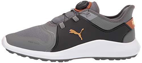 Puma Mens Ignite Fasten8 Disc Golf Shoe, Quiet Shade-Gold-Puma Black, 10.5 Us #TOP7