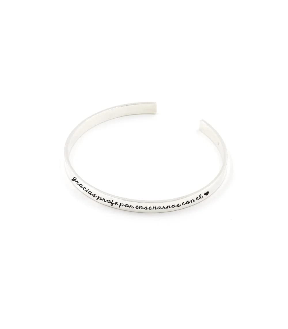 S&S Bracciale con incisione personalizzata | Bracciale argento donna | Materiali ipoallergenici | Bracciali Donna Argento Sterling | Bracciali Argento Donna | Silver & Steel, Argento