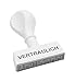 Produktbild WEDO 19326 Lagertext Stempel VERTRAULICH, Kunststoff, Abdruckbreite ca. 45 mm, ergonomischer Griff, weiß