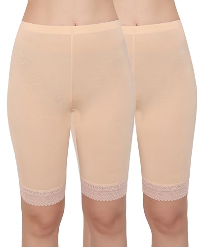 Image of GLAMORAS Women's Bamboo Spandex High Waist 4-Way Stretch Shorts | 95% bamboo 5% spandex, 4-way stretch, concealed waistband, breathable, anti-chafing, everyday comfort