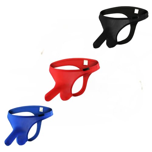 Mens Elephant Nose Underwear Sexy Hollow Out Thong Naughty Ice Silk Briefs