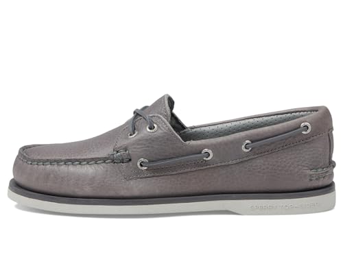 Sperry Sapato náutico masculino dourado a/O com 2 furos, Cinza Tumbled, 11