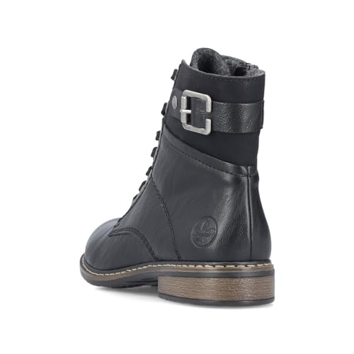 Rieker Damen Schnürstiefeletten 71242, Frauen Stiefeletten,halbstiefel,Kurzstiefel,uebergangsschuhe,uebergangsstiefel,schwarz (00)… – Ansicht 3