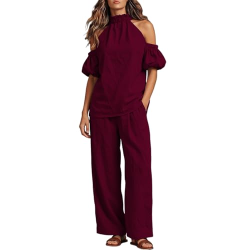Conjunto de pantalón de 2 piezas para mujer en tallas grandes ideal para el verano