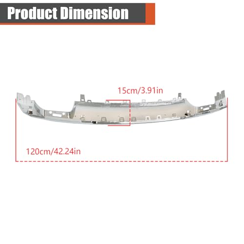 Image of labwork Chrome Front Bumper Skid Plate Lower Valance Molding Trim Replacement for F150 2021-2023 ML34-17F771-ACW