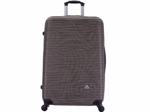 InUSA Royal Large Plastic 4-Wheel Spinner Luggage, Brown (IUROY00L-BRO)