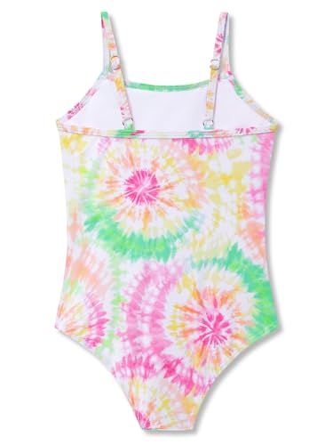 Image of Girls One Piece Swimsuits Adjustable Double Strap for Kids Palm Tree Print Toddler Bathing Suit Size 2T-10