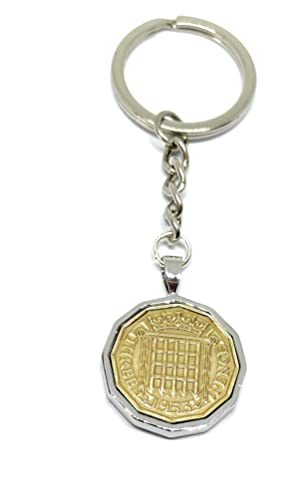 Llavero de 70 cumpleaños de 1953 con moneda de plata para el día a día