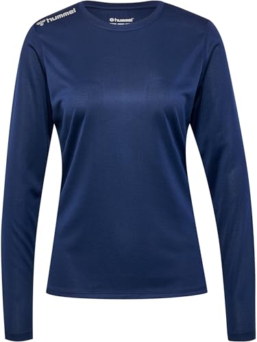 hummel Damen Hmlrun Jersey L/S Woman Blouse, Black Iris, M EU